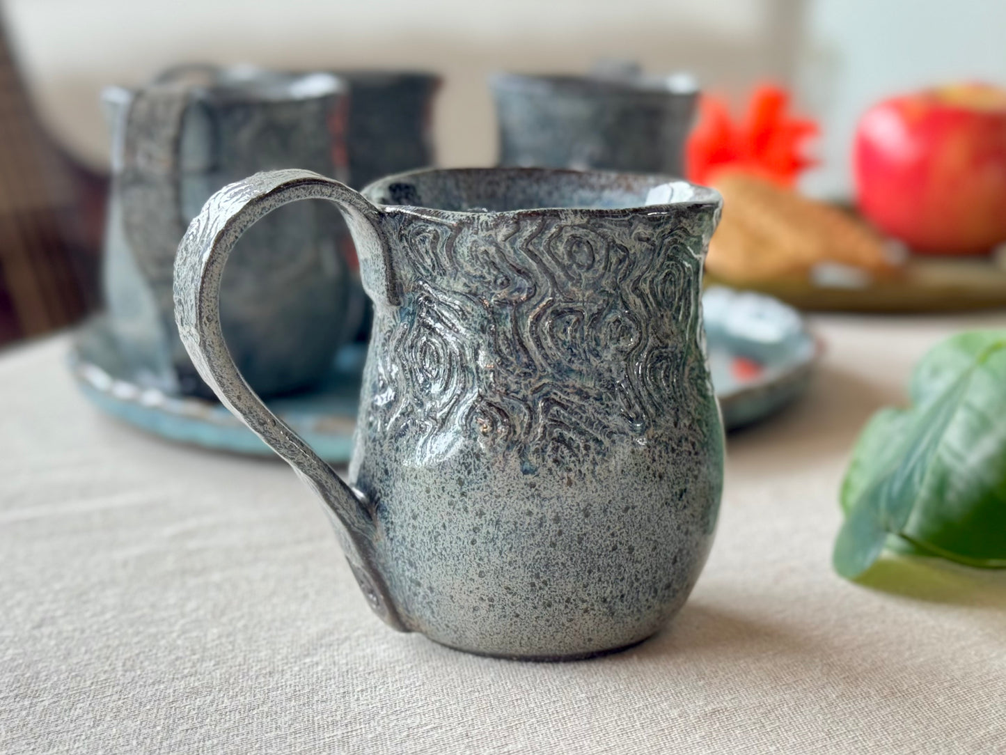 Handmade Pottery Coffee Cups (Set of 4) 8 oz.
