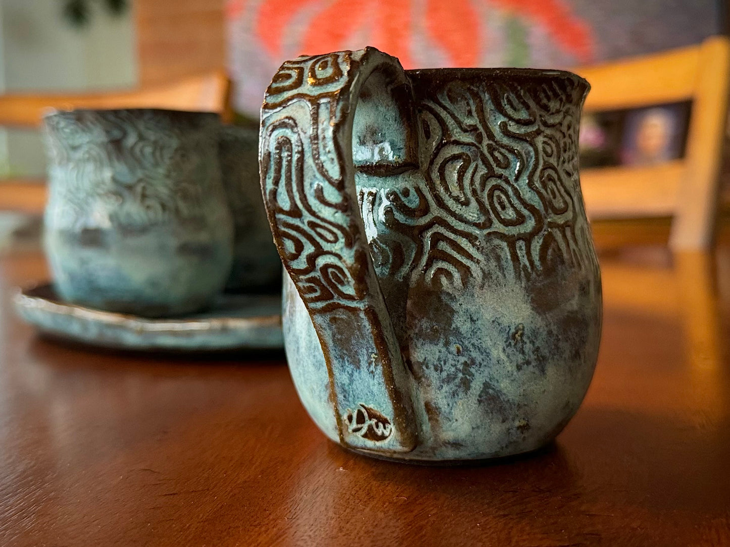 Handmade Pottery Coffee Cups (Set of 4) 8 oz.