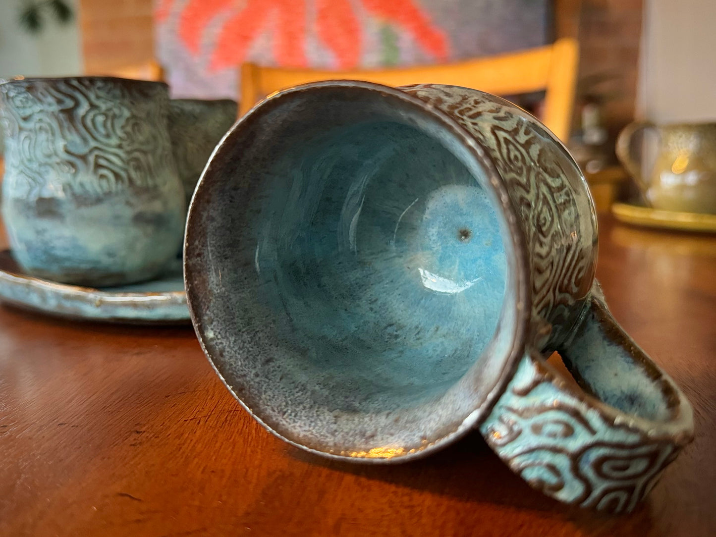 Handmade Pottery Coffee Cups (Set of 4) 8 oz.