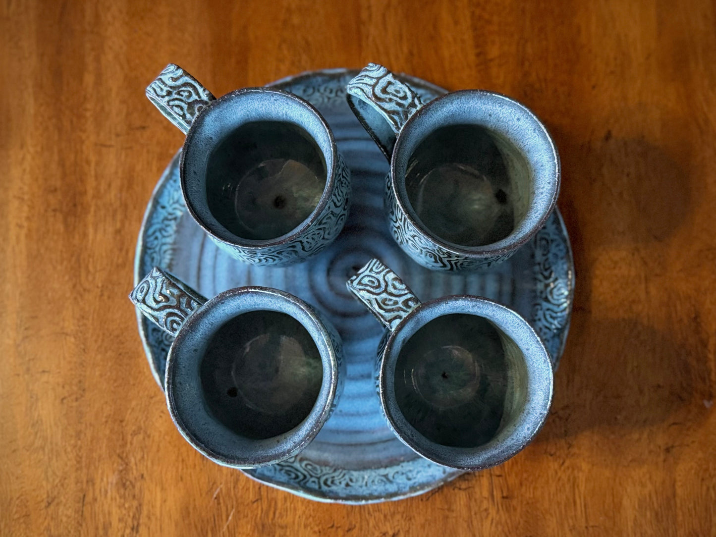 Handmade Pottery Coffee Cups (Set of 4) 8 oz.