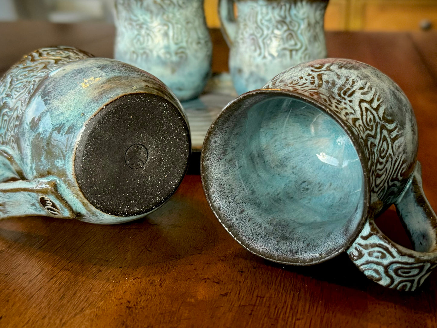 Handmade Pottery Coffee Cups (Set of 4) 8 oz.