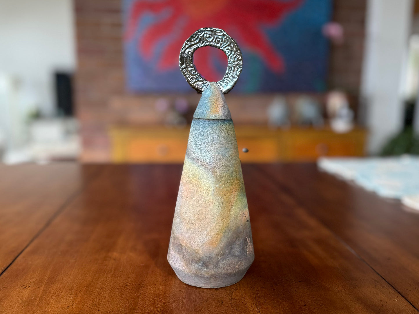 Handmade Raku Pottery Decorative Vase