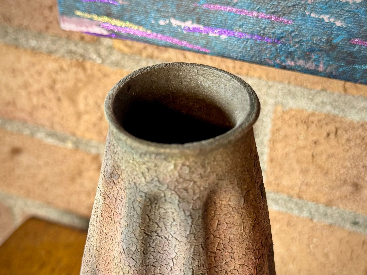 Handmade Raku Pottery Decorative Vase