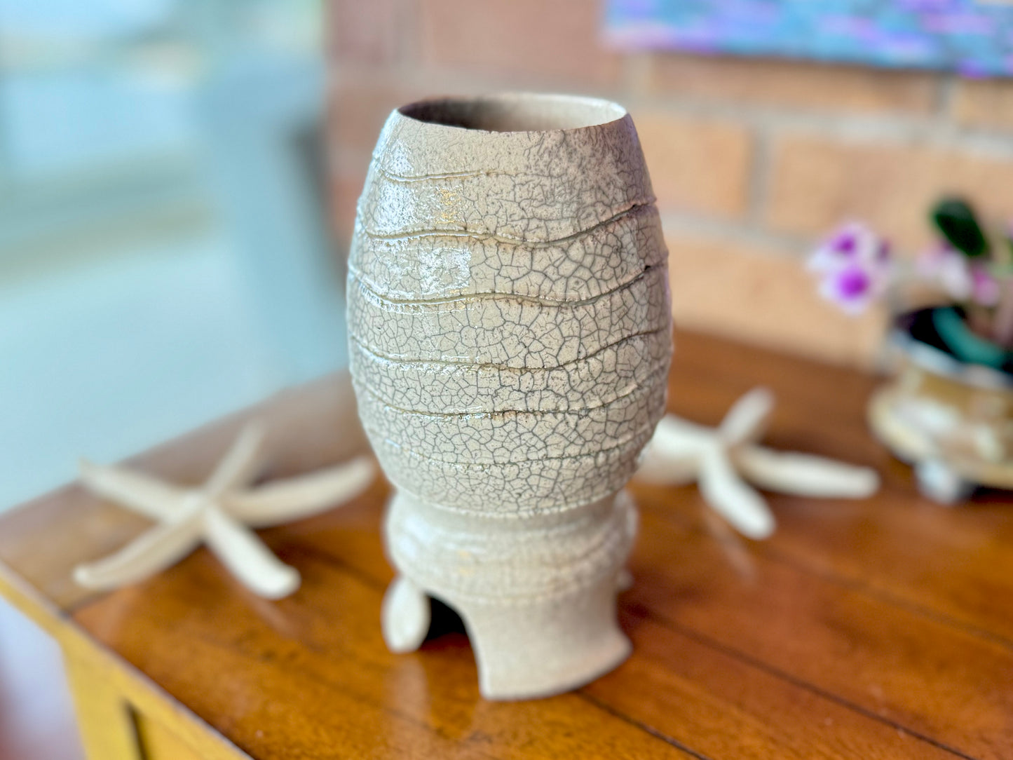 Handmade Raku Pottery Decorative Vase / Vessel (B)