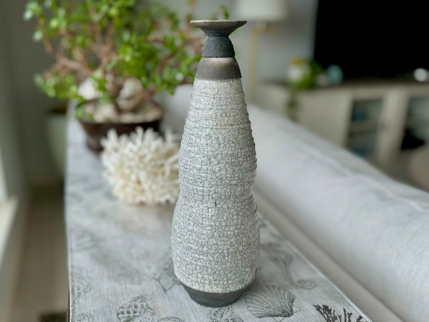 Handmade Raku Pottery Decorative Vase