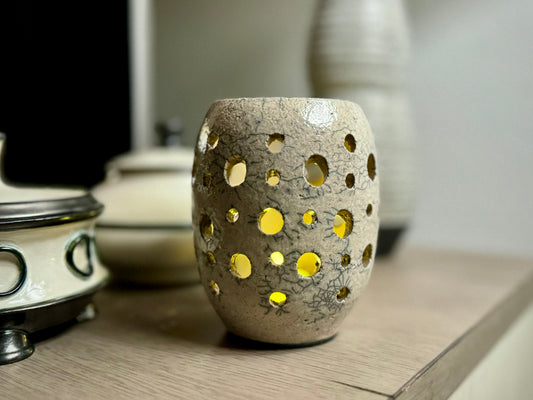 Handmade Raku Pottery Luminary