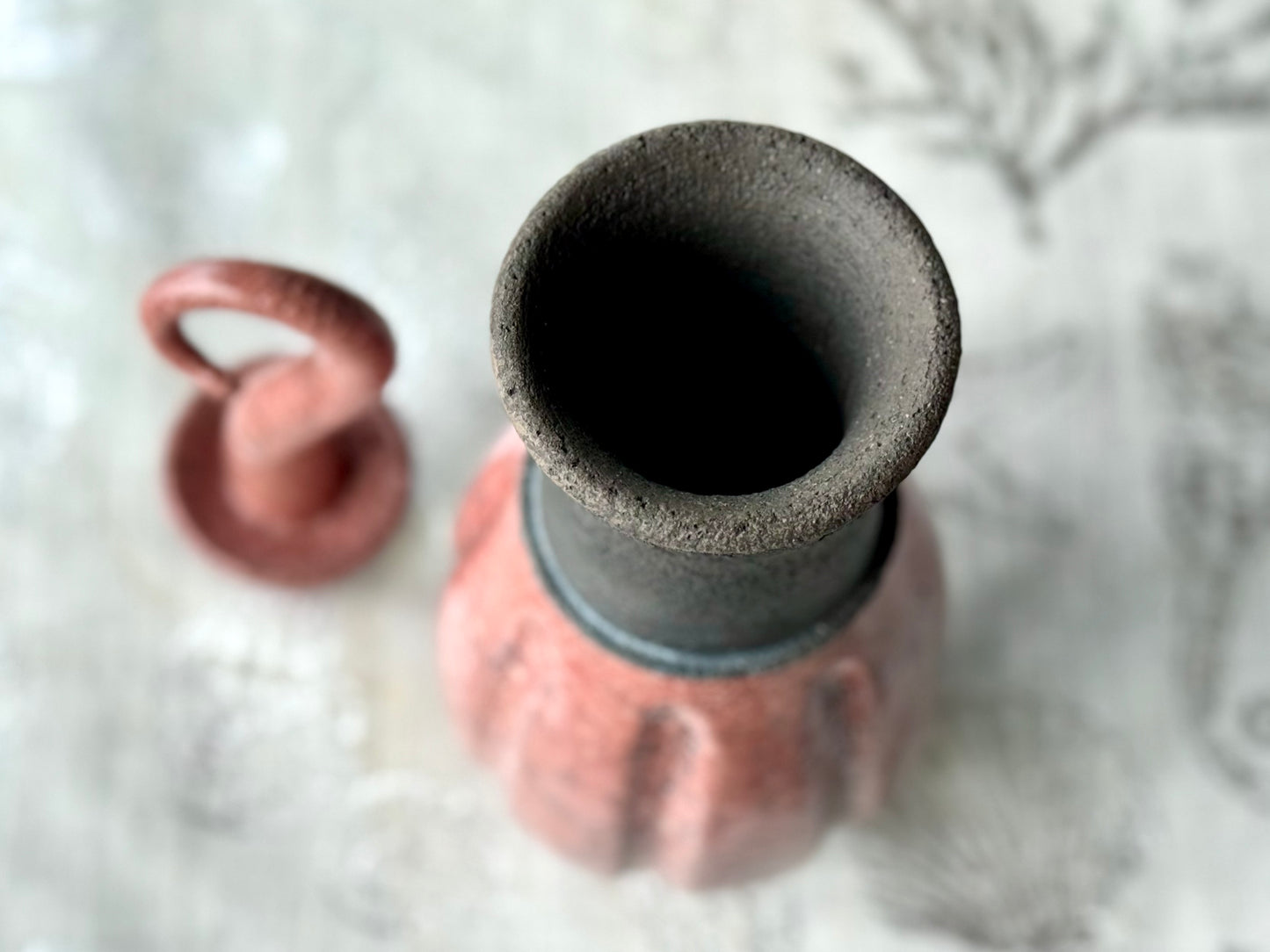 Handmade Raku Pottery Decorative Vessel